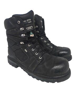 DAKOTA Men's 8" 557 Steel Toe Comp Plate HD3 Vibram Work Boots Black Size 14M